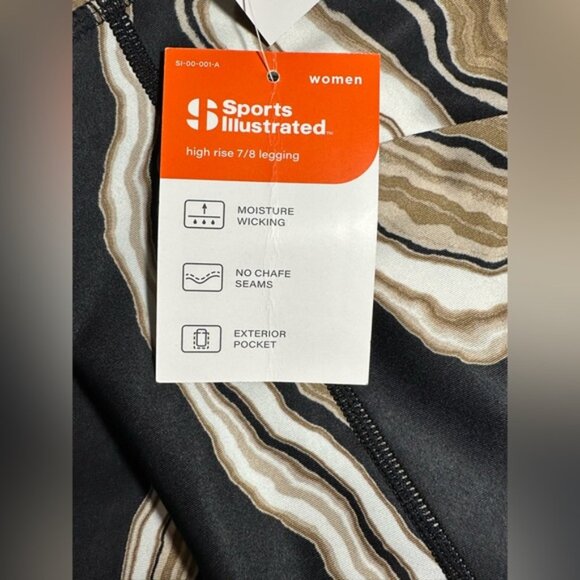 Sports Illustrated Black Brown Beige Women’s Leggings Workout Walking Run New XL - Picture 9 of 13